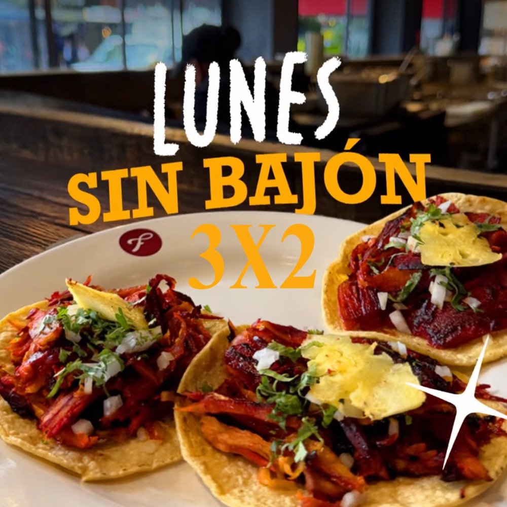 Promoción de El Farolito — Lunes sin bajón 3x2 en tacos al pastor